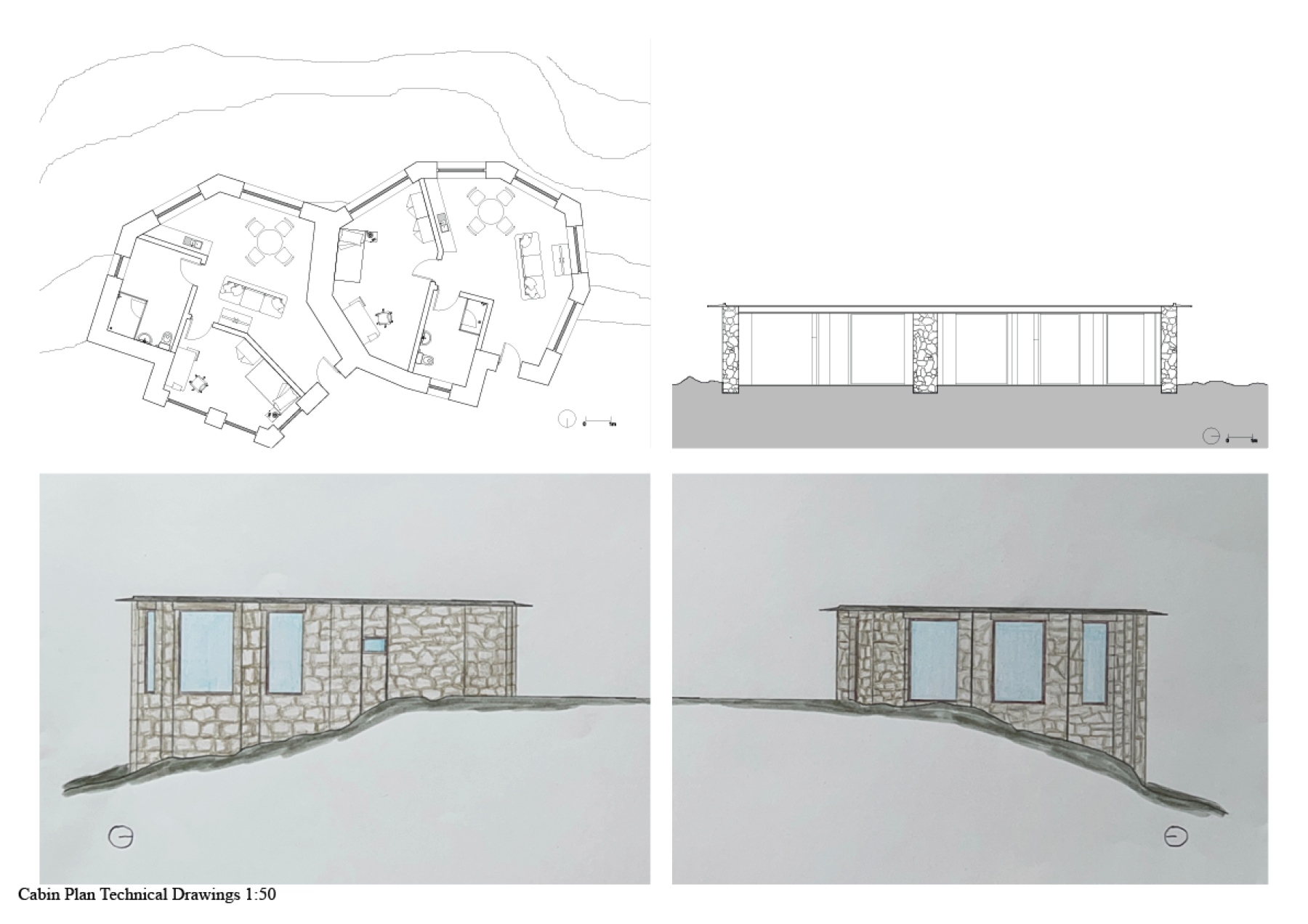 Tourist Cabin Design Technical Drawings